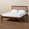 Baxton Studio Malene Mid-Century Walnut Finished Wood Queen Size Platform Bed 159-9609 - alternate 4